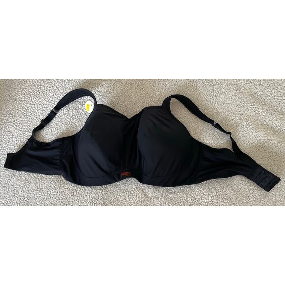 NWT Panache Black Sports Bra US Size 36G Power 5021 Underwire Active Support $79 - Picture 12 of 13